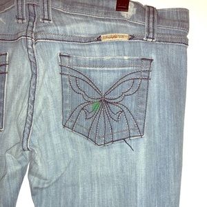 Frankie B size 10 butterfly jeans